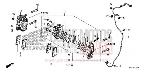 ETRIER DE FREIN AVANT CRF1000DJ de 2018